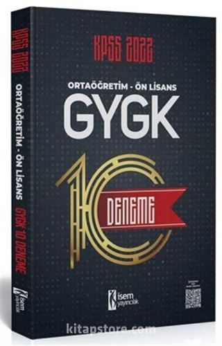 2022 KPSS Ortaöğretim-Ön Lisans GYGK 10 Deneme