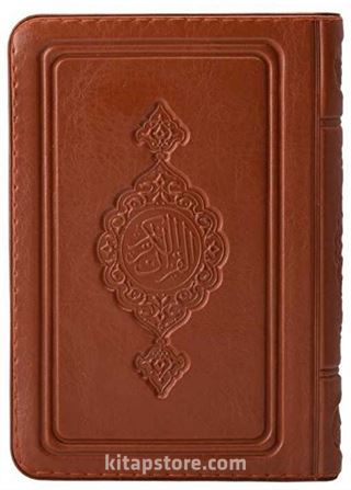Çanta Boy Kur'an-ı Kerim (Taba Renk, Kılıflı, Mühürlü) (Ciltli)
