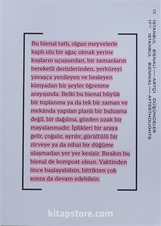17. İstanbul Bienali Artçı Düşünceler (Katalog)