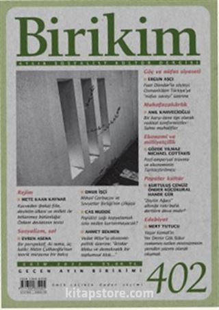 Birikim Aylık Sosyalist Kültür Dergisi Sayı:402 Ekim 2022