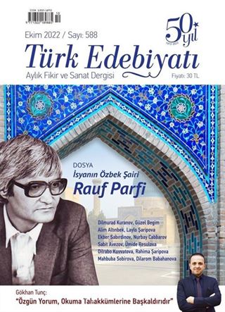 Türk Edebiyatı Aylık Fikir ve Sanat Dergisi Sayı: 588 Ekim 2022
