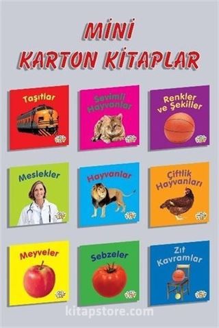 Mini Karton Kitaplar Seti - 9 Kitap Takım
