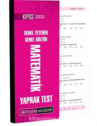 2023 KPSS Genel Yetenek Genel Kültür Matematik Yaprak Test