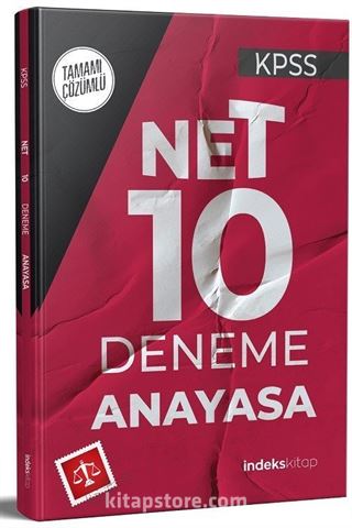 KPSS Anayasa Net 10 Deneme Çözümlü