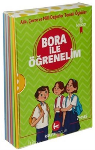 Bora İle Öğrenelim Öyküleri (8 Kitap Set-7+Yaş Renkli Resimli)