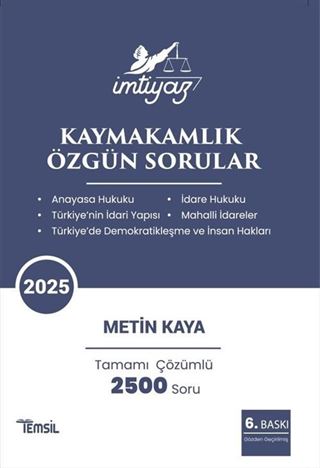 İmtiyaz Kaymakamlık Özgün Sorular