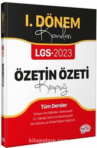 LGS 2023 I. Dönem Konuları Özetin Özeti Kitapçığı