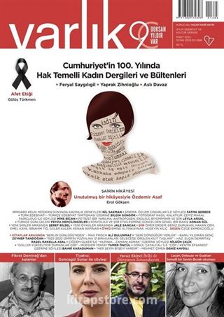 Varlık Edebiyat ve Kültür Dergisi Sayı: 1386 Mart 2023