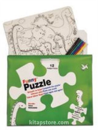 Funny Mat Washable Puzzle - Dinozor Çağı
