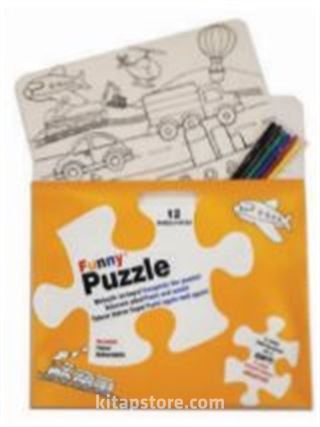 Funny Mat Washable Puzzle - Taşıtlar