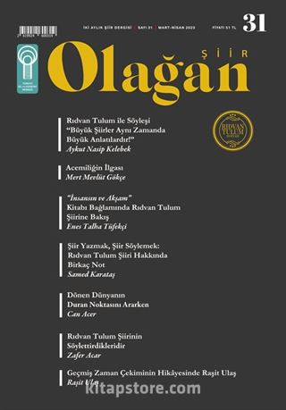 Olağan Şiir Dergisi Sayı:31 Mart-Nisan 2023