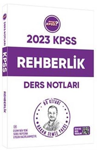 2023 Hangi KPSS Rehberlik Ders Notları