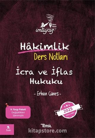 İmtiyaz İcra ve İflas Hukuku Hakimlik Ders Notları