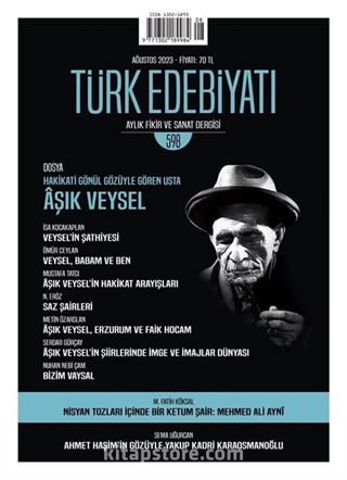 Türk Edebiyatı Aylık Fikir ve Sanat Dergisi Sayı:598 Ağustos 2023