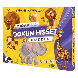 Yabani Hayvanları 12 Büyük Parça Dokun Hisset Puzzle