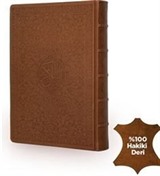 Kuran-ı Kerim Hamit Aytaç Hattı, Rahle Boy Hakiki Deri Cilt Kutulu (Kahve:1262)