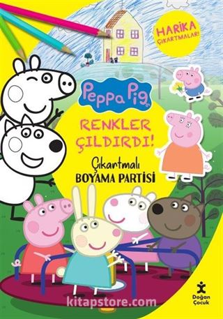 Renkler Çıldırdı - Peppa Pıg Çıkartmalı Boyama Partisi