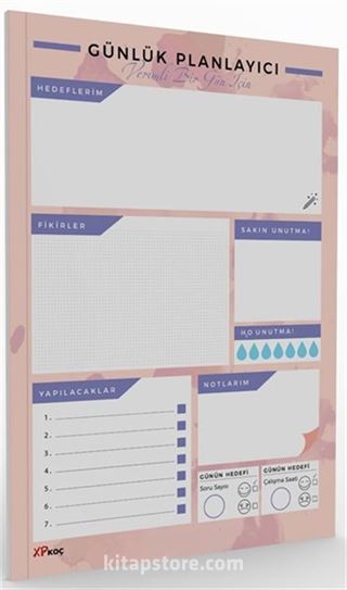 Günlük Planlayıcı Çek Kopar- Evde, Okulda, İşte