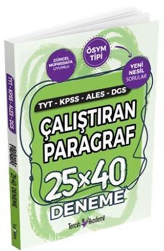 TYT-KPSS-ALES-DGS Çalıştıran Paragraf 25x40 Deneme