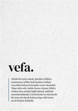 Vefa Defteri - Çizgisiz
