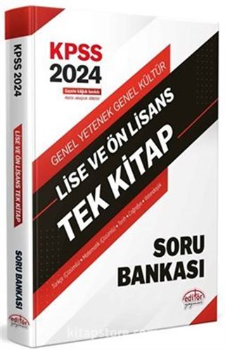 2024 KPSS Lise Ve Ön Lisans Tek Kitap Soru Bankası