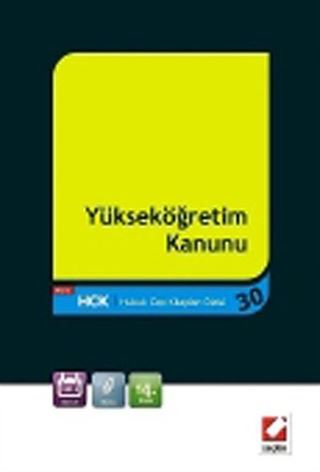 Yükseköğretim Kanunu / Hukuk Cep Kitapları 30