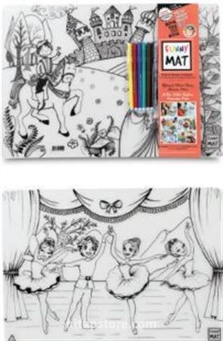 Funny Mat - Prens - Prenses ve Dansçılar (6'lı Kalem Hediyeli)
