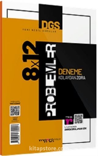 DGS Yeni Nesil 8x12 Tamamı Video Çözümlü Problemler Deneme