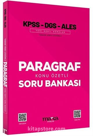 2025 KPSS DGS ALES PARAGRAF Konu Özetli Yeni Nesil Soru Bankası Tamamı Video Çözümlü (Ciltli)