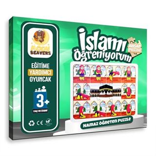 İslamı Öğreniyorum Serisi 2 - Namaz Öğreten Puzzle (3+ Yaş) (Kız)