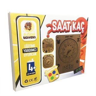 Saat Kaç? Ahşap Boyanabilir Oyuncak (4+ Yaş)