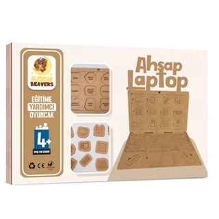 Ahşap Laptop Bilgisayar Boyanabilir (4+ Yaş)