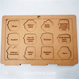 Ahşap Laptop Bilgisayar Boyanabilir (4+ Yaş)