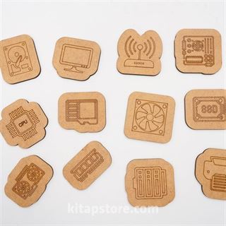 Ahşap Laptop Bilgisayar Boyanabilir (4+ Yaş)