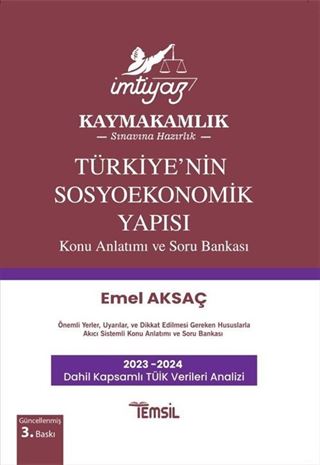 İmtiyaz Türkiye'nin Sosyoekonomik Yapısı Konu Anlatımı ve Soru Bankası