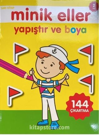 Minik Eller Yapıştır Ve Boya - Sarı Kitap