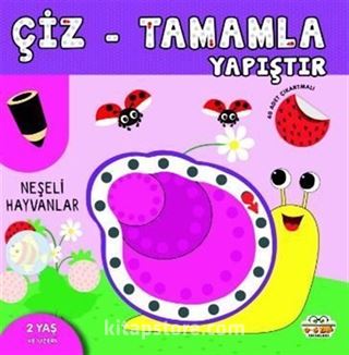 Çiz - Tamamla - Yapıştır Neşeli Hayvanlar