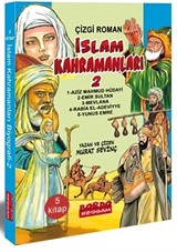 İslam Kahramanları 2 (Çizgi Roman Renkli) (5 Kitap Set)