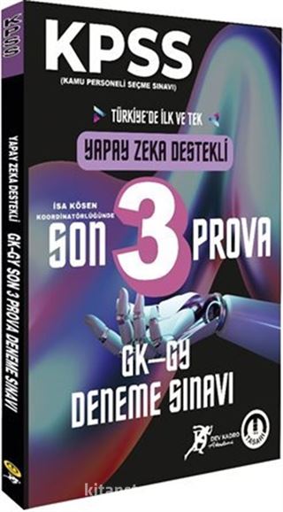 KPSS Genel Kültür Genel Yetenek Yapay Zeka Destekli Son 3 Prova