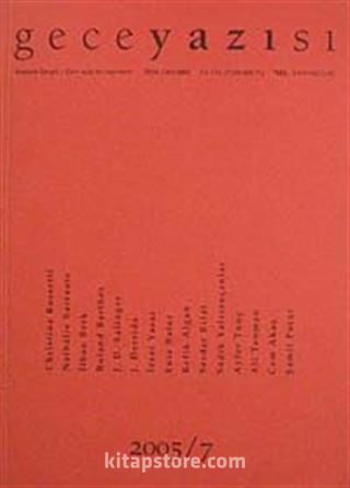 Gece Yazısı Edebiyat Dergisi 2005 / 7