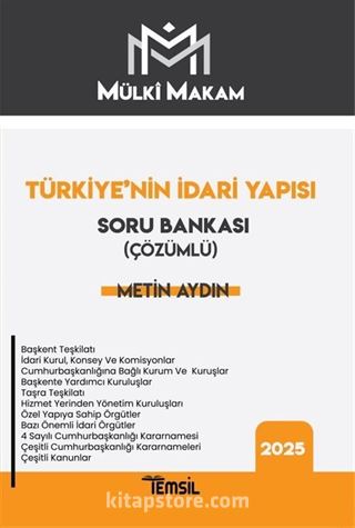 Mülki Makam Türkiye'nin İdari Yapısı Çözümlü Soru Bankası