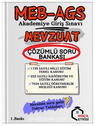 MEB-AGS Mevzuat Soru Bankası Çözümlü