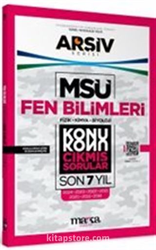 MSÜ Fen Bilimleri Konu Konu Çıkmış Sorular Son 7 Yıl