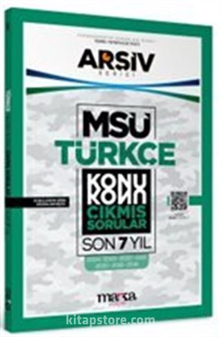 MSÜ Türkçe Konu Konu Çıkmış Sorular Son 7 Yıl
