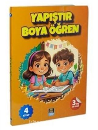 Yapıştır Boya Öğren İlk kelimelerle Araçlar, Hayvanlar, Çiftlik, Yaşantımız (4 Kitap Set)