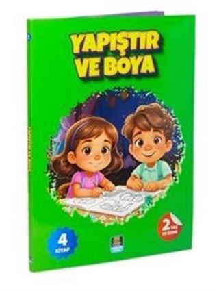 Yapıştır ve Boya Renkli Çıkartmalı İlk Yapıştırmalarım (4 Kitap Set)