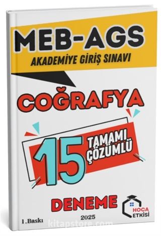 2025 MEB-AGS Coğrafya 15 Deneme Çözümlü