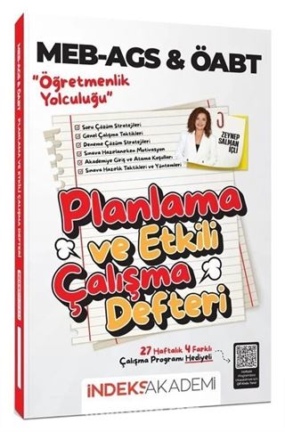 MEB-AGS ÖABT Planlama ve Etkili Çalışma Defteri