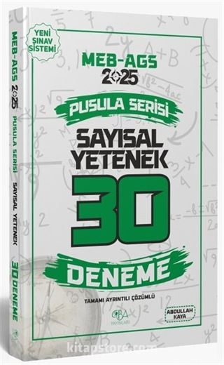 2025 MEB-AGS Sayısal Yetenek 30 Deneme Çözümlü Pusula Serisi
