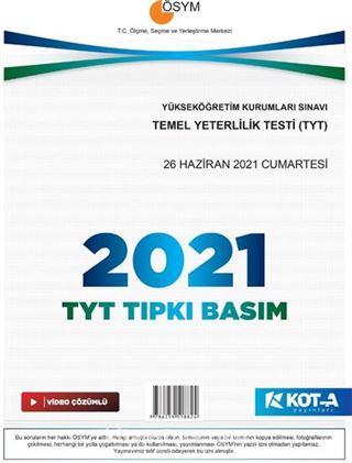2021 TYT Çıkmış Sorular (Tıpkı Basım-Kapaksız Fasikül)